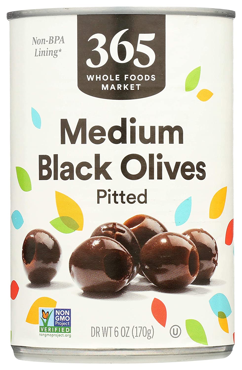 Black Olives, pitted, medium, 6 ounces