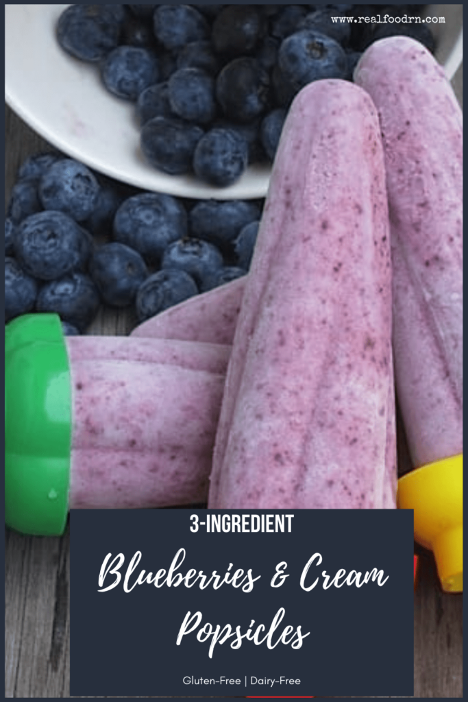 3-Ingredient Blueberries & Cream Popsicles | Real Food RN