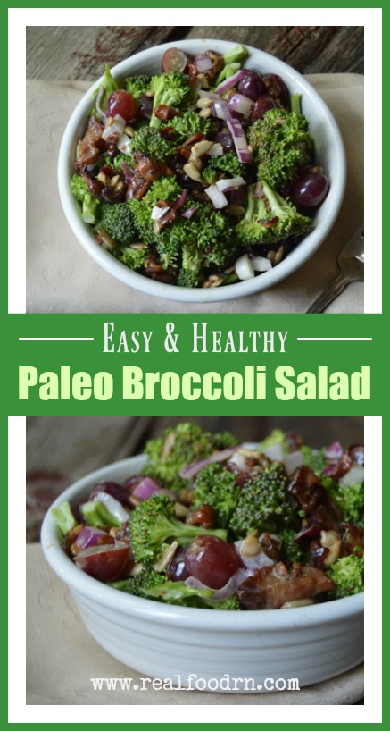 Easy & Healthy Paleo Broccoli Salad | Real Food RN