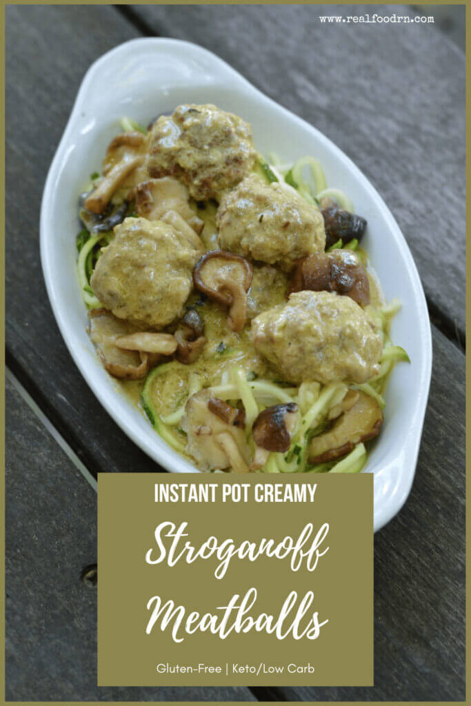Instant Pot Keto Creamy Stroganoff Meatballs | Real Food RN