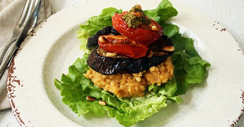 Lentil Recipes Grilled Vegetable Stack | Real Food RN