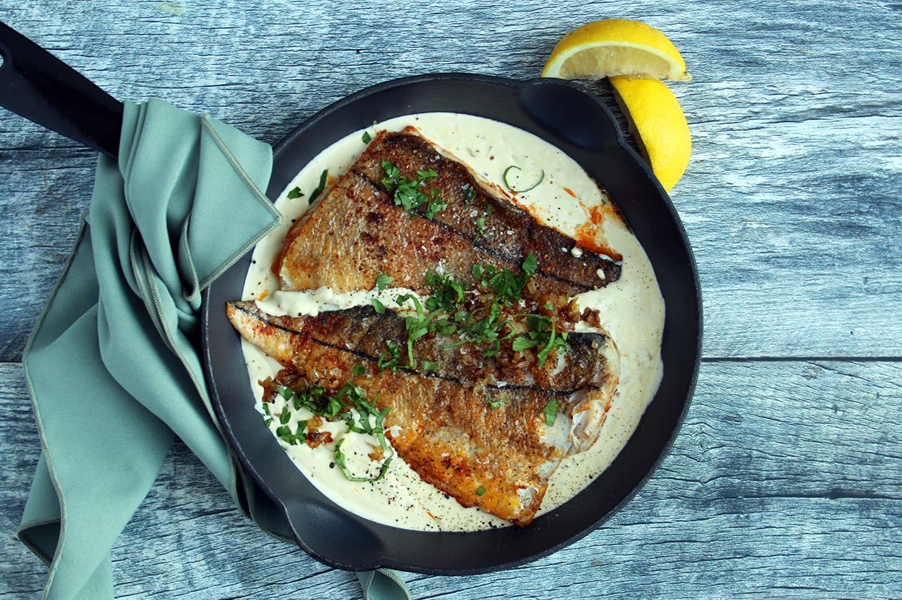 Paprika Fish with Herbed Sour Cream Sauce | Real Food RN