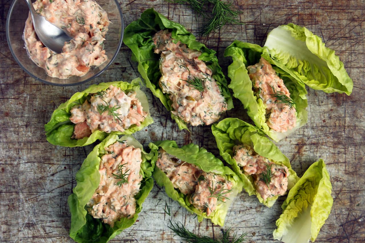 Spicy Ginger Dill Salmon Salad | Real Food RN