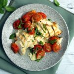 Keto Sheet Pan Bake Creamy Tomato Basil Chicken | Real Food RN