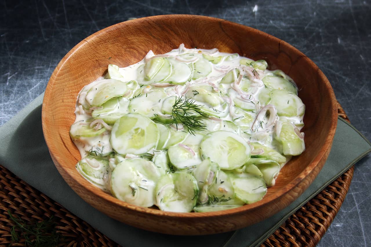 Low Carb Creamy Cucumber Salad | Real Food RN
