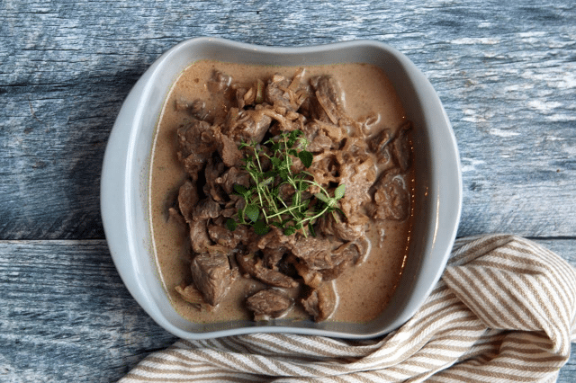 Low Carb Slow Cooker Beef Stroganoff | Real Food RN