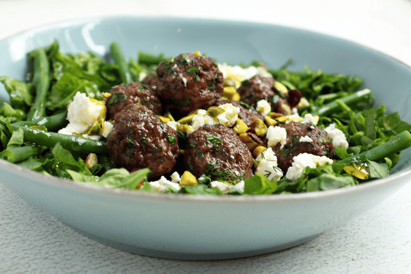 Keto Meatballs & Mixed Greens Salad | Real Food RN