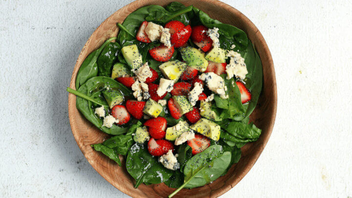 Healthy & Refreshing Strawberry & Blue Cheese Salad | Real Food RN