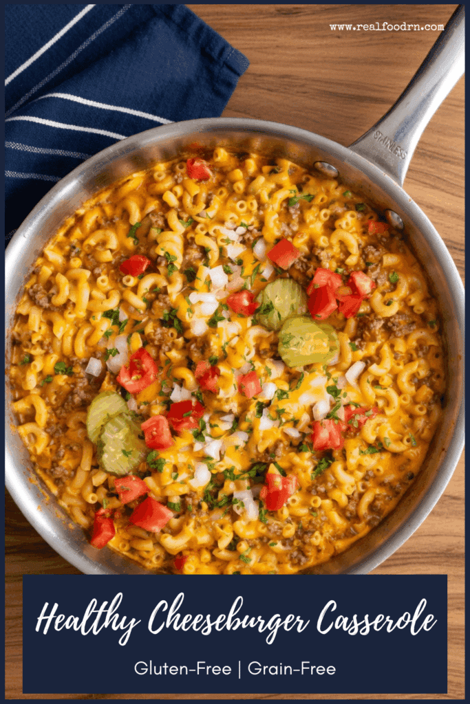 Healthy Cheeseburger Casserole (Gluten-Free)