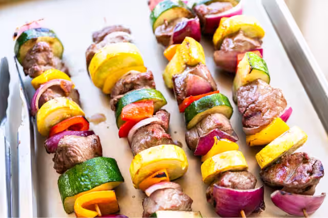 Marinated Steak and Veggie Kabobs | Real Food RN